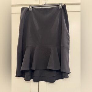 White House Black Market Black Ruffle Hem Suit Skirt